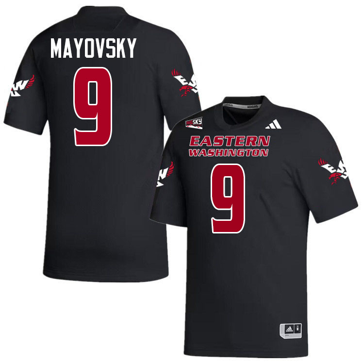 Eastern Washington Eagles #9 Myles Mayovsky College Football Jerseys,Uniforms Stitched-Black